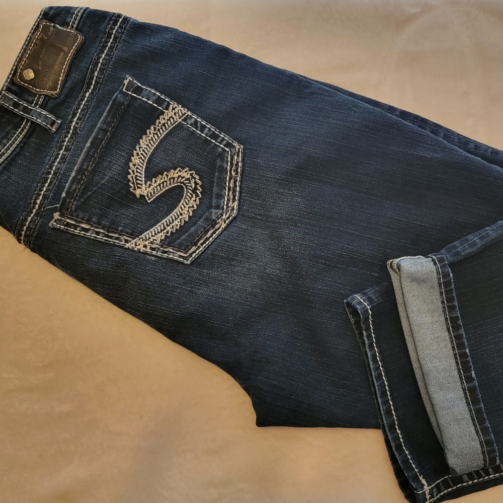 Silver Jeans Suki Style Crop SZ 22